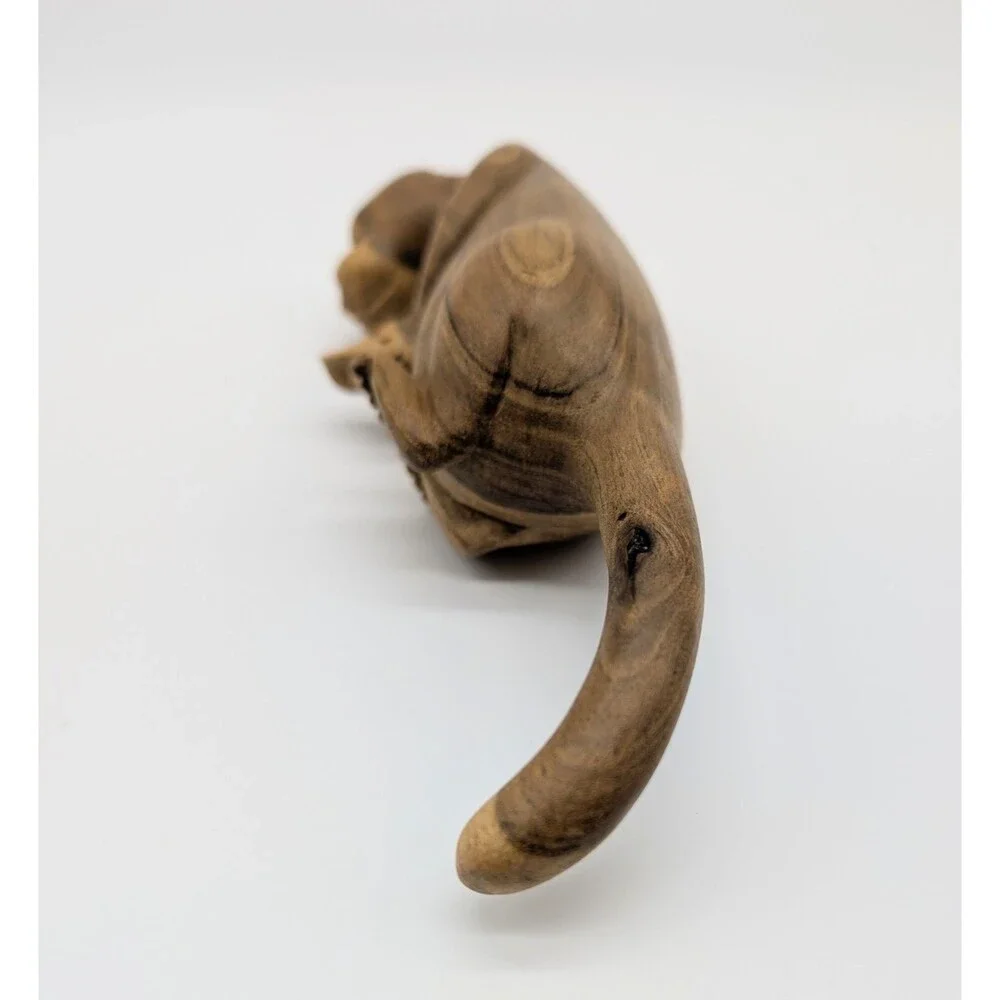 Hand Carved Wooden Sea River Otter Light Wood Figure Figurine Folk Art
